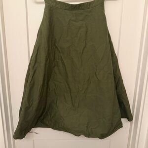 Uniqlo Forest Green A-Line Skirt